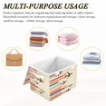 thumbnail image 6 of Yayeee Collapsible Cube Storage Bin with Lid Fabric Closet Decorative Basket with Handles, Flying Planes, 6 of 7