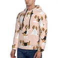thumbnail image 3 of Xecao Beagle Dog On Brown Pattern Men's Adult Pullover Hoodie,Hooded Sweatshirt-Medium, 3 of 7
