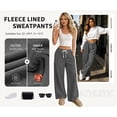 thumbnail image 2 of TEMOFON Sweatpants for Women Low Waist Drawstring Looped Waist Slant Pocket Straight Leg Fleece Lined Sweatpants, 2 of 8