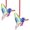 Ab Colored 76mm Hummingbird, variant on PETGLE 2PCS 50mm Suncatcher Crystal Heart Prisms Hanging for Windows,AB Color Heart Shape Prisms Rainbow, Glass Chandelier Prism Sun Catcher with Rope