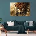 thumbnail image 3 of Mudket Pink Leopard Rose Pearl Canvas Wall Art, Feminine Beautiful Animal Print with Floral Accents, Waterproof Framed Decor for Living Room Bedroom, Ready to Hang - 36"L x 24"W, 3 of 8