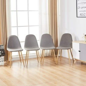 Smilemart Mid Century Modern Padded Dining Chairs Set Of 4 White Walmart Com Walmart Com