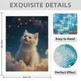 thumbnail image 3 of Diamond Art Kit for Adults, Starlit Kitten Dreamy Night Sky Diamond Painting for Adults Beginners, DIY Diamond Art Painting Kits, 5D Diamond Painting Crafts for Home Decor 12x16 Frameless, 3 of 7