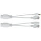 thumbnail image 2 of Cable adaptador POE pasivo de alimentación a través de Ethernet de 12V, inyector divisor, resistente al agua, color blanco, 2 of 5