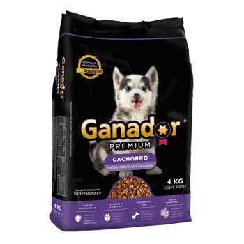 Alimento para Perro Ganador Premium Cachorro Razas Medianas y Grandes 4 kg