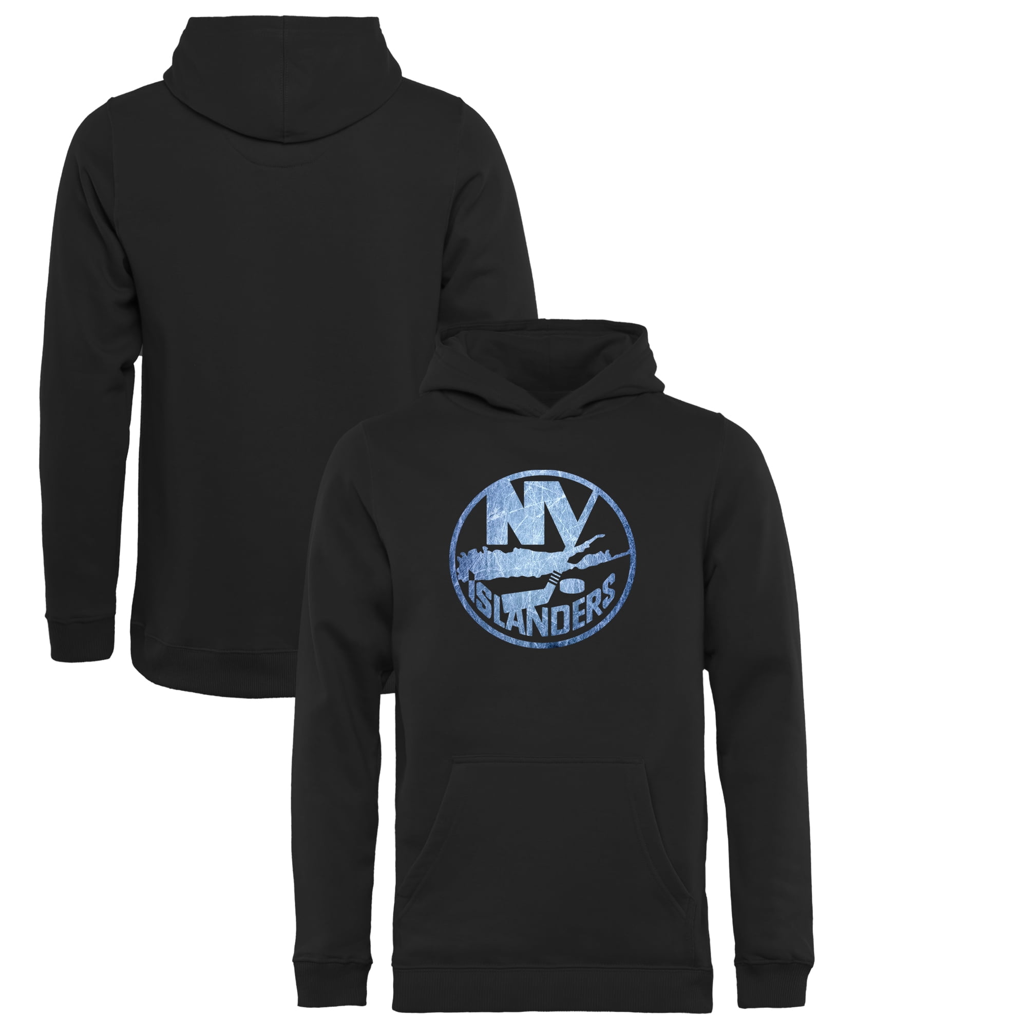 New York Islanders Youth Pond Hockey Pullover Hoodie Black by Football Fanatics/Ruppshirts