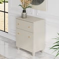 thumbnail image 4 of WAMPAT Buffet Cabinet with Drawer and Door for Kitchen, Modern Sideboard Wood Accent Cabinet with Adjustable Storage Shelf for Dining Room, Living Room, Entryway, Hallway, Beige Linen, 4 of 7