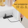 thumbnail image 3 of Uforic Corner Vanity Desk with Mirror, Lights, Power Outlet, Adjustable Brightness, White, 3 of 5