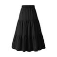 thumbnail image 7 of OGLCCG Girl's Denim Midi Skirt Ruffle Hem Elastic Waisted A Line Faux Jean Skirts Summer Boho Flare Hem Long Skirt 4-15 Years, 7 of 7