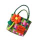 thumbnail image 1 of Bolsa tejida con flores, cesta tejida, cesta decorativa, portátil, bonita, pequeña, para bolso de mano flor de naranja, 1 of 9