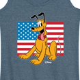 thumbnail image 3 of Disney - Americana - Pluto Usa Flag - Women's Racerback Tank Top, 3 of 5