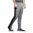 thumbnail image 1 of G-Style USA Men's Hip Hop Slim Fit Track Pants - Athletic Jogger with Side Stripe - Heather Gray/Black - Medium, 1 of 6
