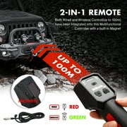 X-BULL High Speed Electric Winch XRS 13000LBS 12V Synthetic Rope SUV Jeep Truck 4WD 2 in 1 Wireless Remote