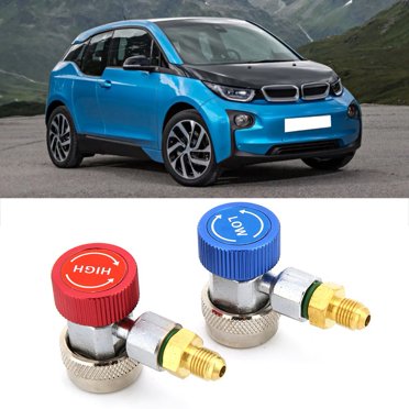 Precision Auto Labs High/Low Quick Couplers For A/C Manifold Gauge Sets – 1/4" SAE, 90° Rotatable, Brass