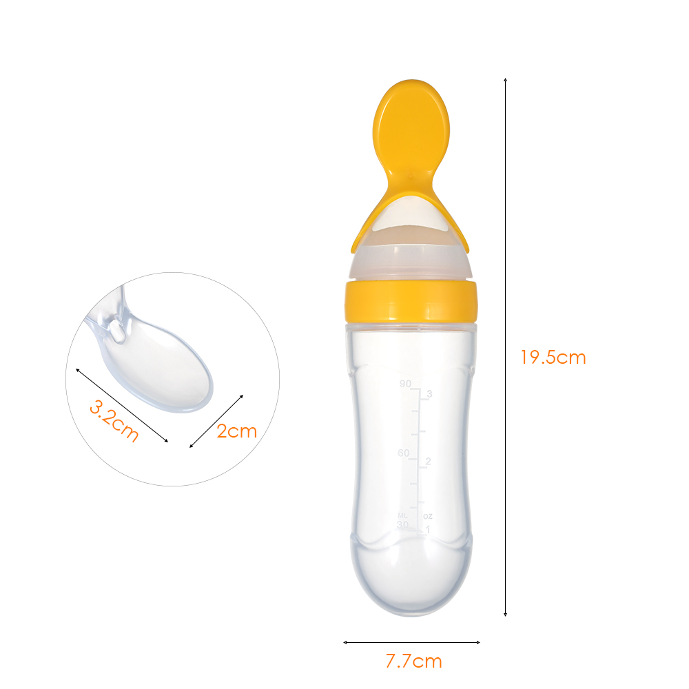 feeding bottle with spoon for babies
