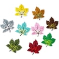 thumbnail image 1 of 9 Uds. Parches bordados de Hojas de arce de colores, parches para planchar, parches para coser, apliques de hojas de otoño para ropa, chaquetas, 1 of 5