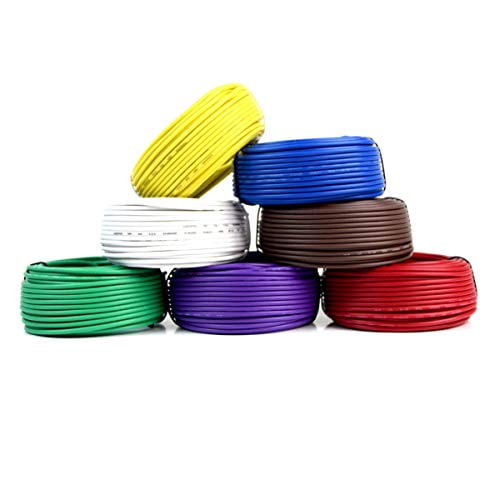 Best Connections Trailer Light Cable Wiring Harness 50 Feet 14 Gauge 7 Wire 7 Colors