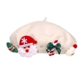 thumbnail image 5 of Milageto Christmas Hat French for Holiday Traveling Cosplay Hat White, 5 of 8