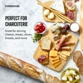 thumbnail image 3 of FARBERWARE 4-Piece Reversible Bamboo Cutting Board and Charcuterie Set, Assorted Sizes, Durable Wood Serving Boards for Cheese, Meats, and Prep, 3 of 9