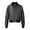 Black, variant on Dealovy Womens Full Zip Leather Jackets Long Sleeve Loose Motorcycle Jacket Outdoor Coats
