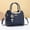 Blue, variant on Embossed Texture Ladies Top Handle Handbag, Faux Leather Convertible Crossbody Shoulder Satchel, Fashion Structured Everyday Purse