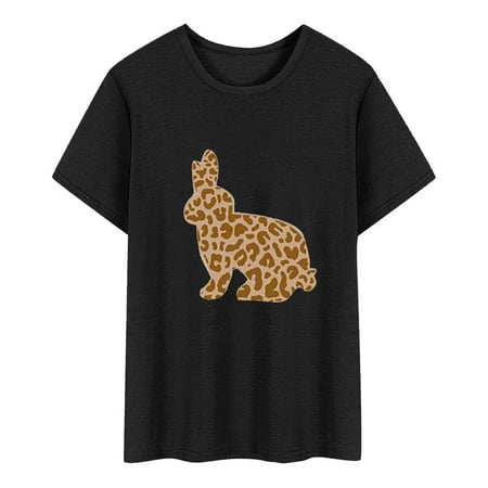 

Clearance Blouses for Women Fashion 2023 Women Fashion Short Sleeve Round Neck T-shirt Printed Top Blouses for Women Dressy Casual Black XXL