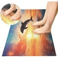 thumbnail image 4 of GZHJMY Dolphin Kitchen Mat Soft and Absorbent Bath Mats for Bathroom Non Slip Quick Dry Shaggy Bath Carpet Machine Wash for Kitchen Bathroom Shower Home Decor 39x20 in, 4 of 7