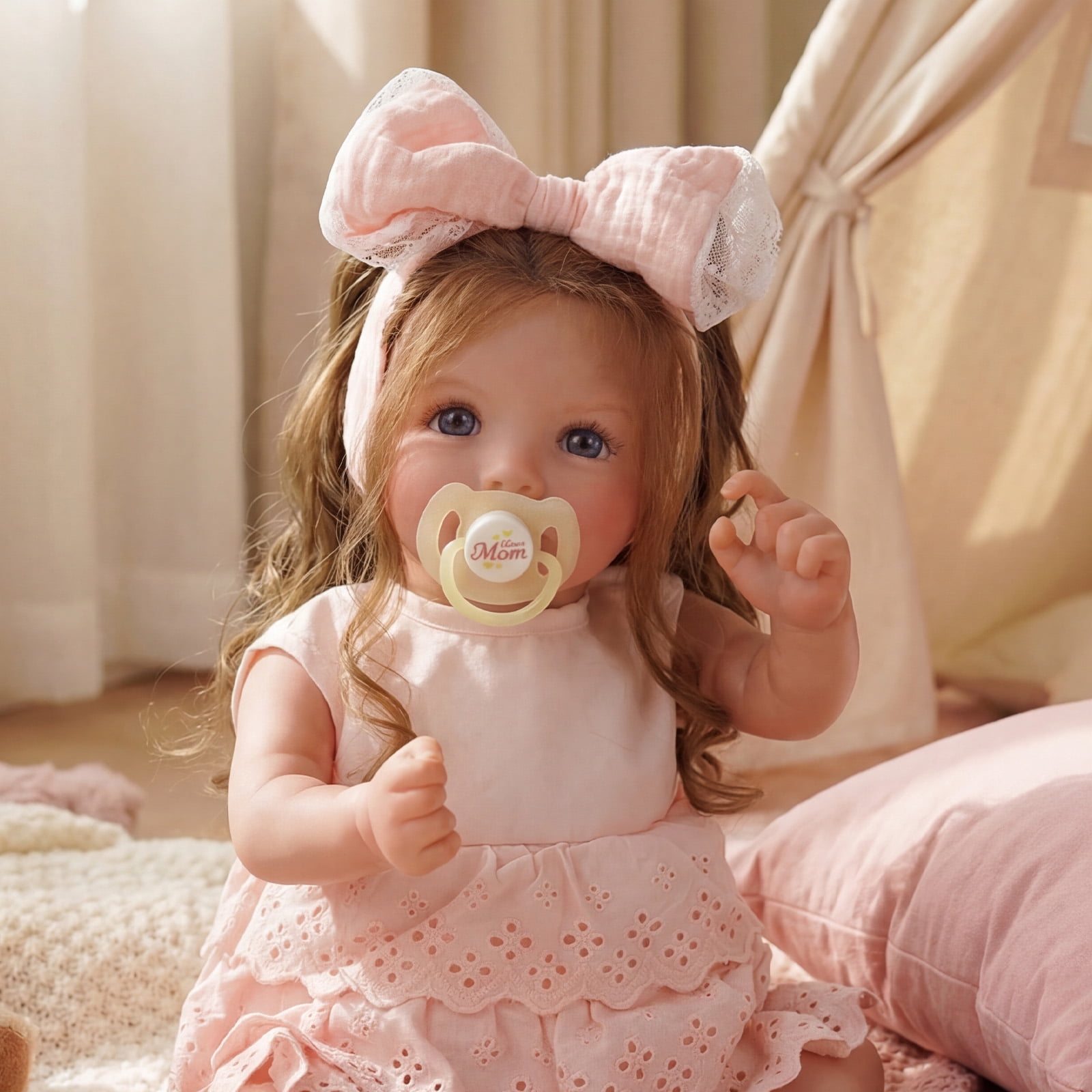 RSG Lifelike Reborn Baby Dolls - 20 Inch Baby Dolls Blond Girl Handmade Real Life Baby Dolls with Clothes for Kids Age 3+