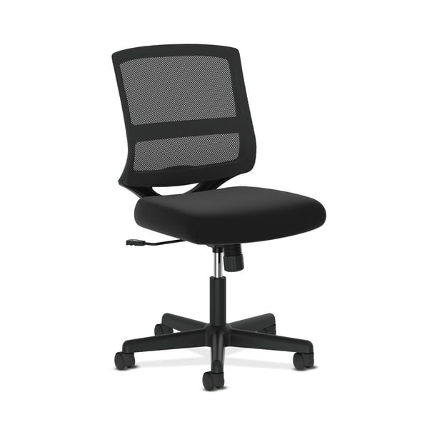 HON ValuTask Series MidBack Mesh Task Chair, Armless Black Mesh