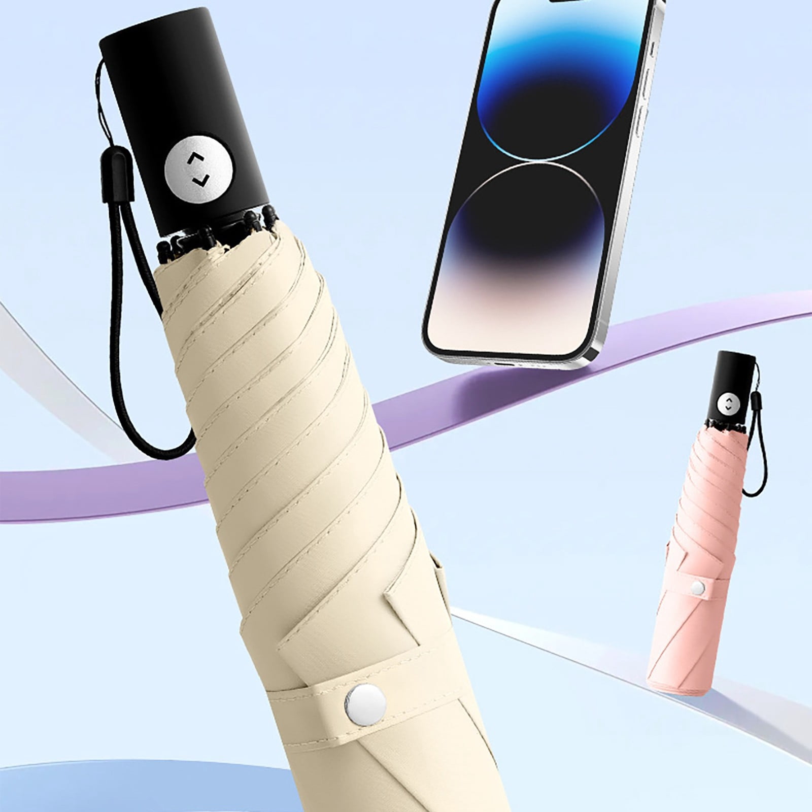 Lightweight Automatic Folding Umbrella For Rain And Sun For Outdoor Activities Easy To Carry Compact Travel Accessory Two Person Umbrella Teen Umbrella Children Umbrella Girls Large Umbrella Beach
