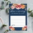 thumbnail image 3 of Koyal Wholesale Share a Memory Cards, Navy Blue Orange Fall Watercolor Flowers Cards for Wedding, Going Away, 52-Pk, 3 of 5