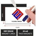 thumbnail image 3 of Dry Erase Magnetic Blank Cards - Plus Bonus! 4 Colored Dry Erase Markers - Dry Erase Index Cards - 4 x 6 Reusable Flash Cards - Mini Magnetic Cards for Fridge (32), 3 of 5