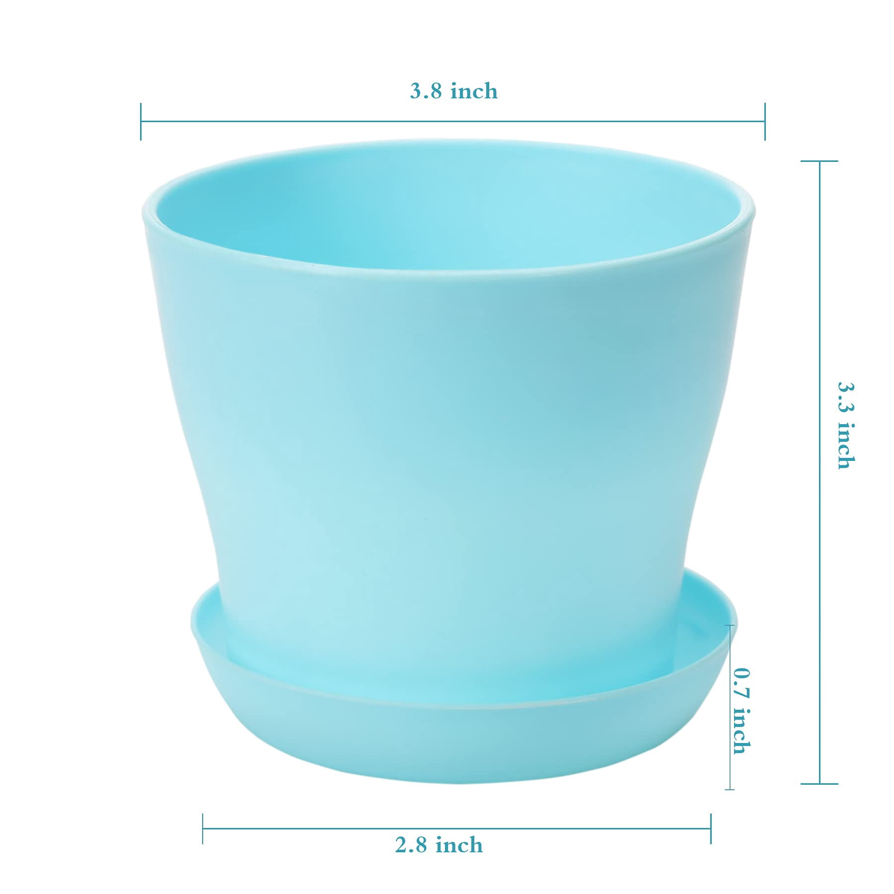 10 Pcs Modern Indoor Plastic Flower Pots with Pallets, Mini Decorative Planters for Seedlings, Herbs, Succulents & Indoor Gardening Supplies