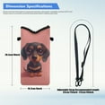 thumbnail image 7 of SEANATIVE Small Crossbody Purses for Women Men Cellphone Pouch Waterproof Phone Carrier Bag with Removable Shoulder Strap for Galaxy S24/23/22/21 Ultra, 8 x 4 inch, Dachshund Pink, 7 of 7