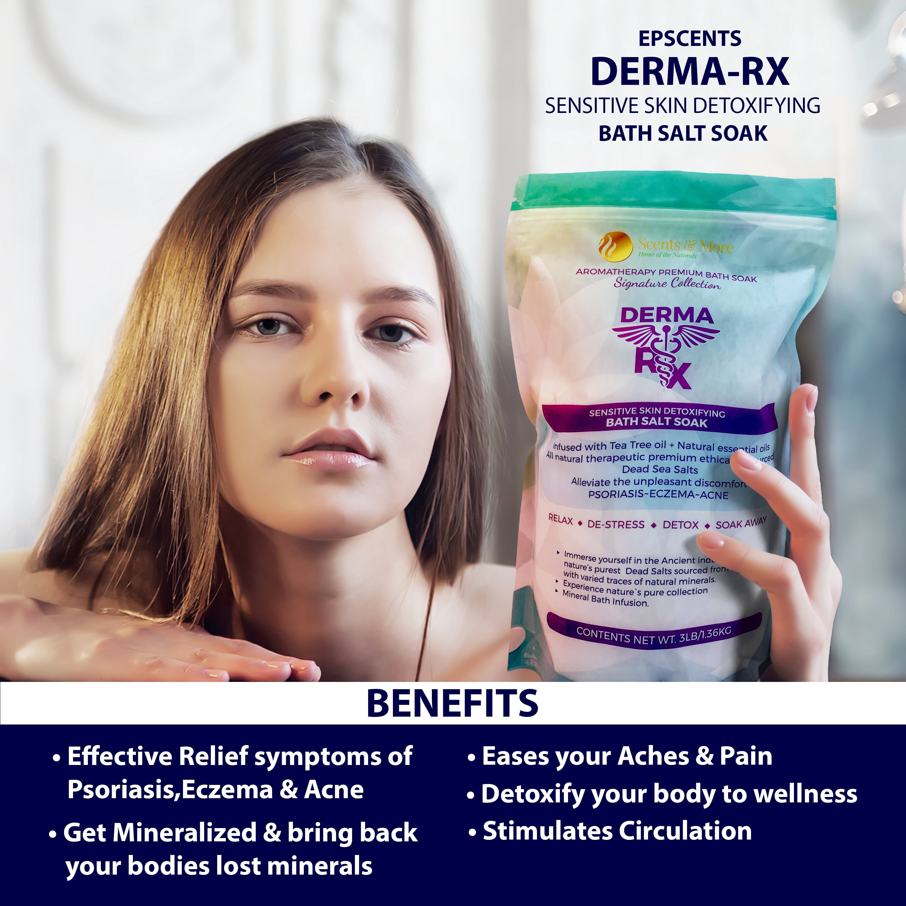 EPSCENTS DERMA-RX AROMATHERAPY BATH SALTS
