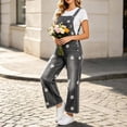 thumbnail image 2 of Tqcoqu Womens Floral Print Denim Overalls, Boyfriend Baggy Barrel Jeans Jumpsuit, 2026 Trendy Bib Overalls For Women,Women's,Size S-XXL, 2 of 7