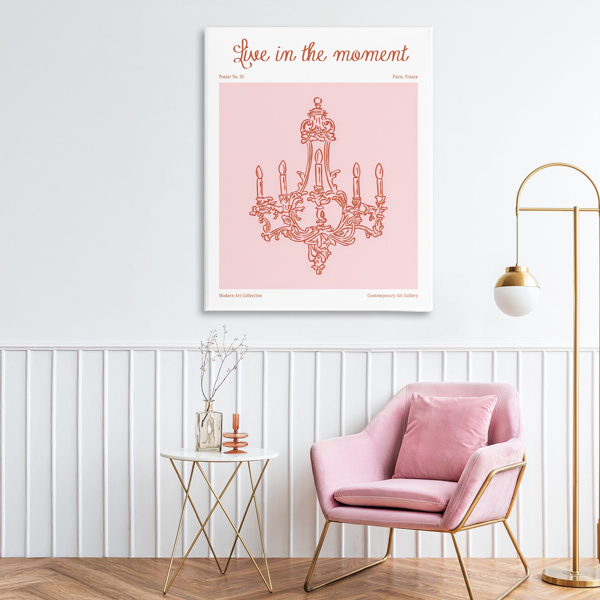 Stupell Industries Live In The Moment Chandelier Canvas Wall Art, design by The Prints Vibe