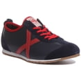 thumbnail image 1 of Munich Osaka 441 Men's Lace Up Leather Retro Inspired Slim Trainers In Navy Size 8.5, 1 of 6