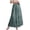 Mint Green, variant on Women's Chiffon White Flowy Maxi Skirt, Boho Summer Elastic High Waist, Pleated A-Line Flared Long Skirt