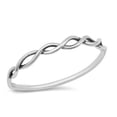 thumbnail image 1 of All in Stock Oxidized Sterling Silver Half Way Twisted Band Ring Size 10, 1 of 3