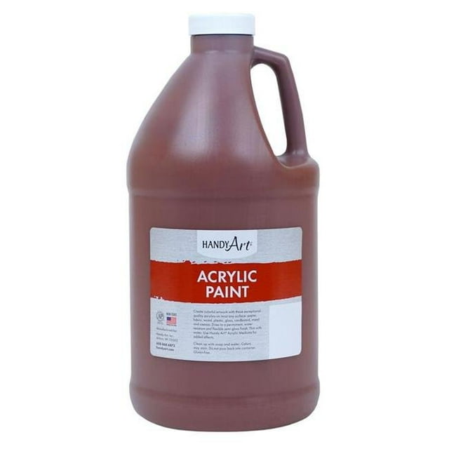 Rock Paint & Handy Art RPC102085 Half Gallon Acrylic Paint, Burnt Sienna