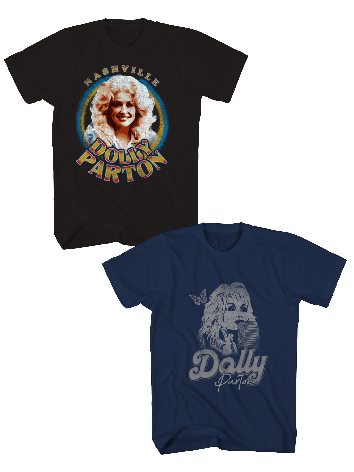Dolly, Men's & Big Men's Graphic Tee Shirt, Dollywood Microphone, 2-Pack, Sizes S-3XL
