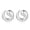 Silver-Drop, variant on 14K White Gold Plated Small Earrings Studs for Women, Hypoallergenic Small Thick Knot Studs, Jewelry Gift