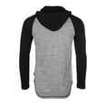 thumbnail image 6 of ZIMEGO Men's Long Sleeve Color Block Hooded Henley shirt - Athletic Baseball Sports Raglan Style Casual Hoodie, 6 of 6