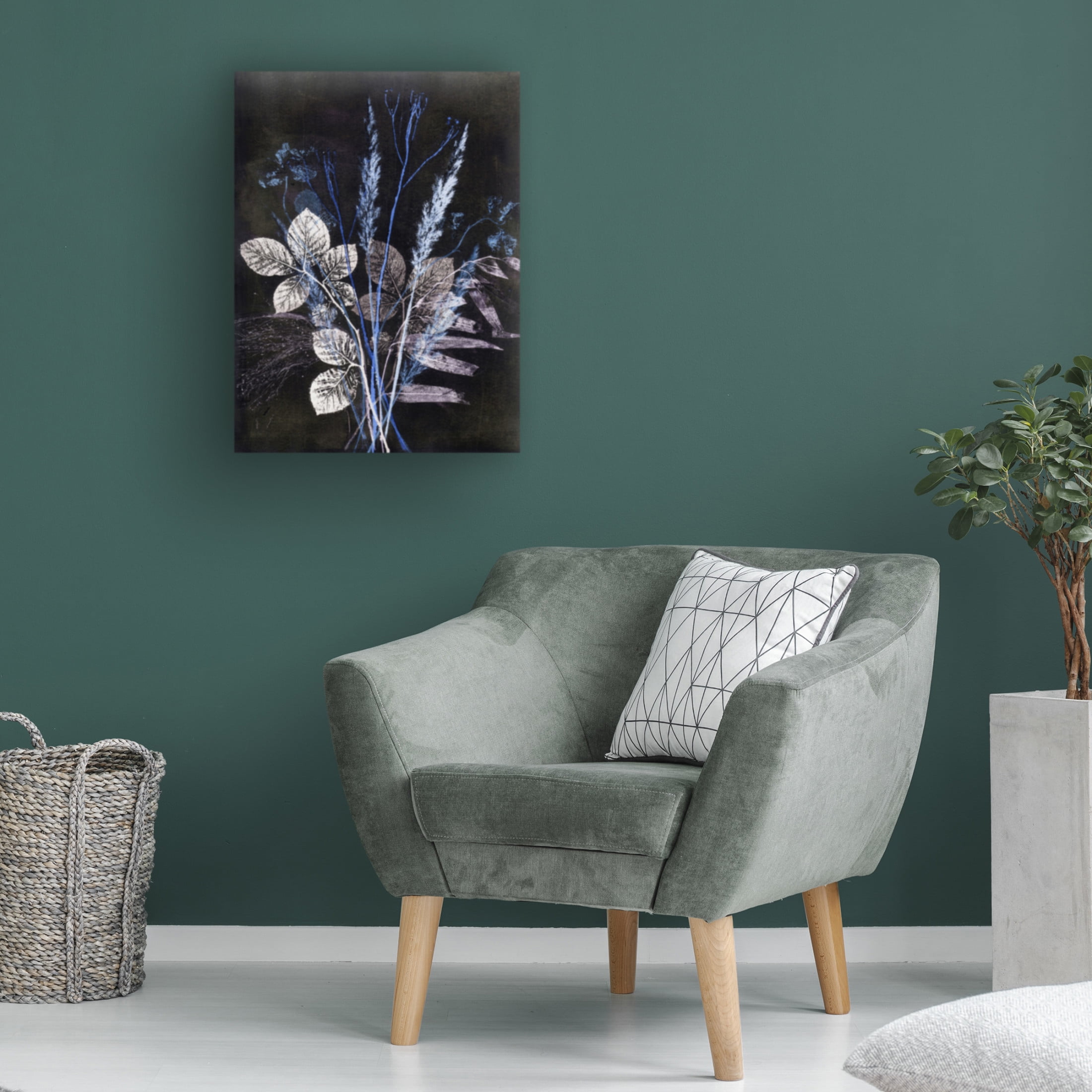 Canvas Wall Art - Pernille Folcarelli 'Bouquet Dark Blue' Wall Art for Living Room, Bedroom, or Office Décor by Trademark Fine Art - 35 x 47 Inches