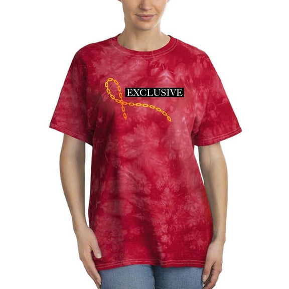 Exclusive Slogan With Chain Tie Dye Crystal Women -Image by Shutterstock, Female x-Large