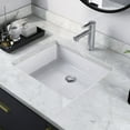 thumbnail image 4 of DeerValley DV-1U201 20" L x 16" W  White Ceramic Rectangular Undermount Bathroom Sink with Overflow Modern Lavatory Vanity Vessel Sink, 4 of 18