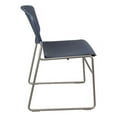 thumbnail image 4 of Heavy-Duty Plastic Stacking Chair w/ Navy Seat & Silver Mist Frame, 4 of 4