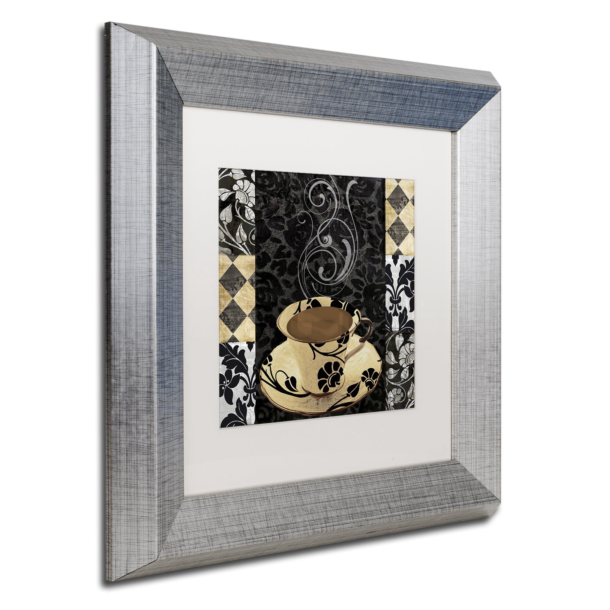 Trademark Fine Art "Cafe Noir VI" Canvas Art by Color Bakery White Matte, Silver Frame