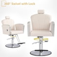 thumbnail image 5 of KIGOTY Barber Chair Reclining Salon Chair for Salonsfor Barbershop Hair Salon Spa Equipment,All Purpose Styling Chair with Heavy Duty Hydraulic Pump,White, 5 of 7